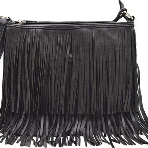 Western Cowgirl Fashion Style Leather Fringe Crossbody Handbags Women Purse Coun
